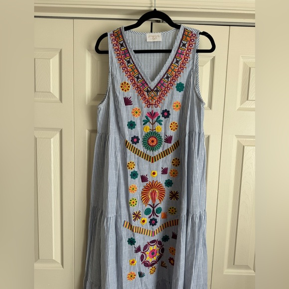 Embroidered Maxi Dress - Picture 4 of 8